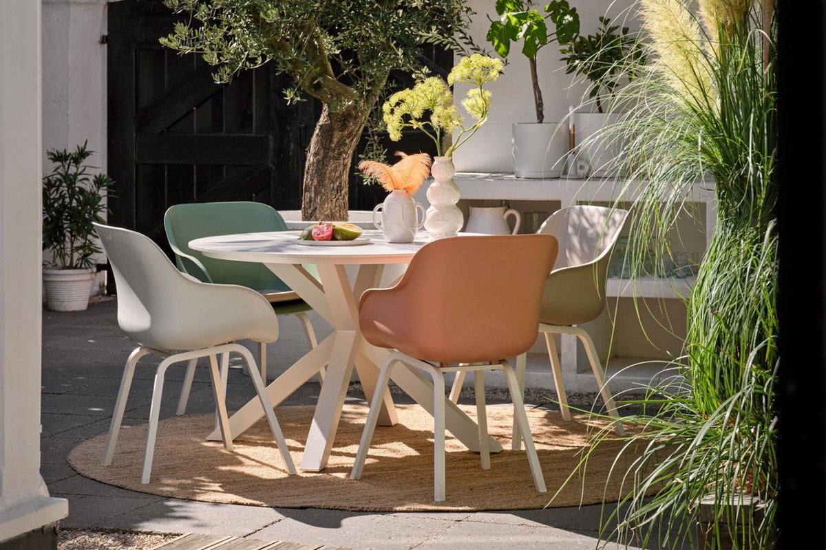 Hartman Le Soleil Element fauteuil dining - Blanc - pieds alu