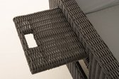 Clp Poly-rotan Wicker loungezetel ANCONA, voetsteun uittrekbaar, aluminium frame - kleur van rotan zwart overtrek ijzerachtig grijs