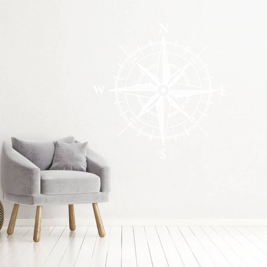 Sticker mural Compass - Or - 100 x 100 cm - Muursticker4Sale