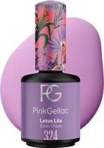 Pink Gellac Gellak Paars 15ml - Gel Lak - Glanzend Paars - Gelnagels Producten - Gel Nails - 324 Lila Lotus