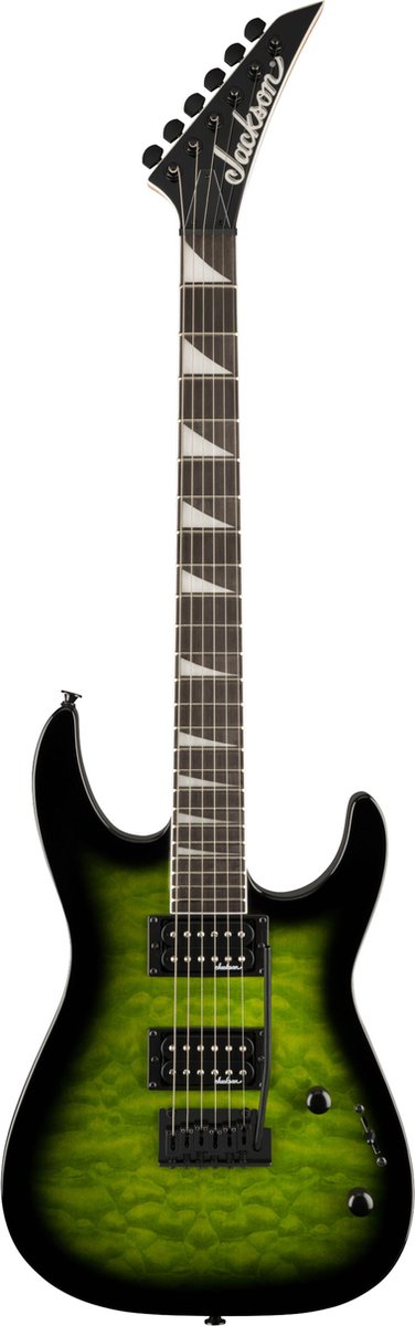 Jackson JS Series Dinky JS20 DKQ 2PT Transparent Green Burst elektrische gitaar