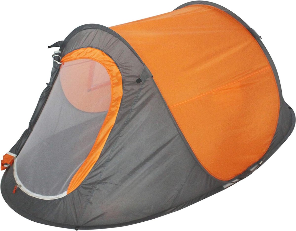 Tent - Camping - Festival - Pop-up Tent - Draagtas - Oranje/Grijs