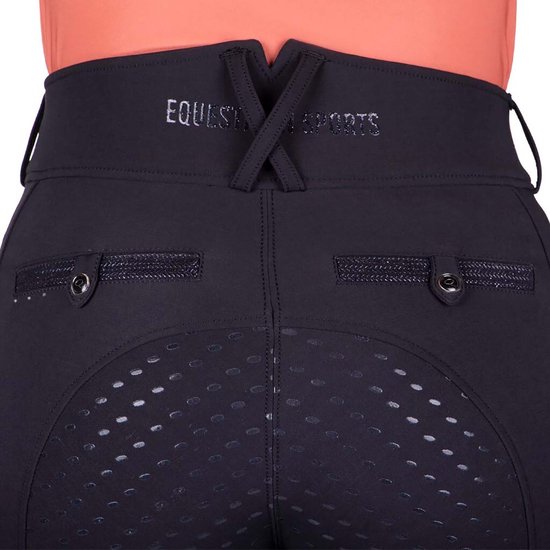 Pantalon d'équitation Qhp Kae Full Grip Zwart - 38