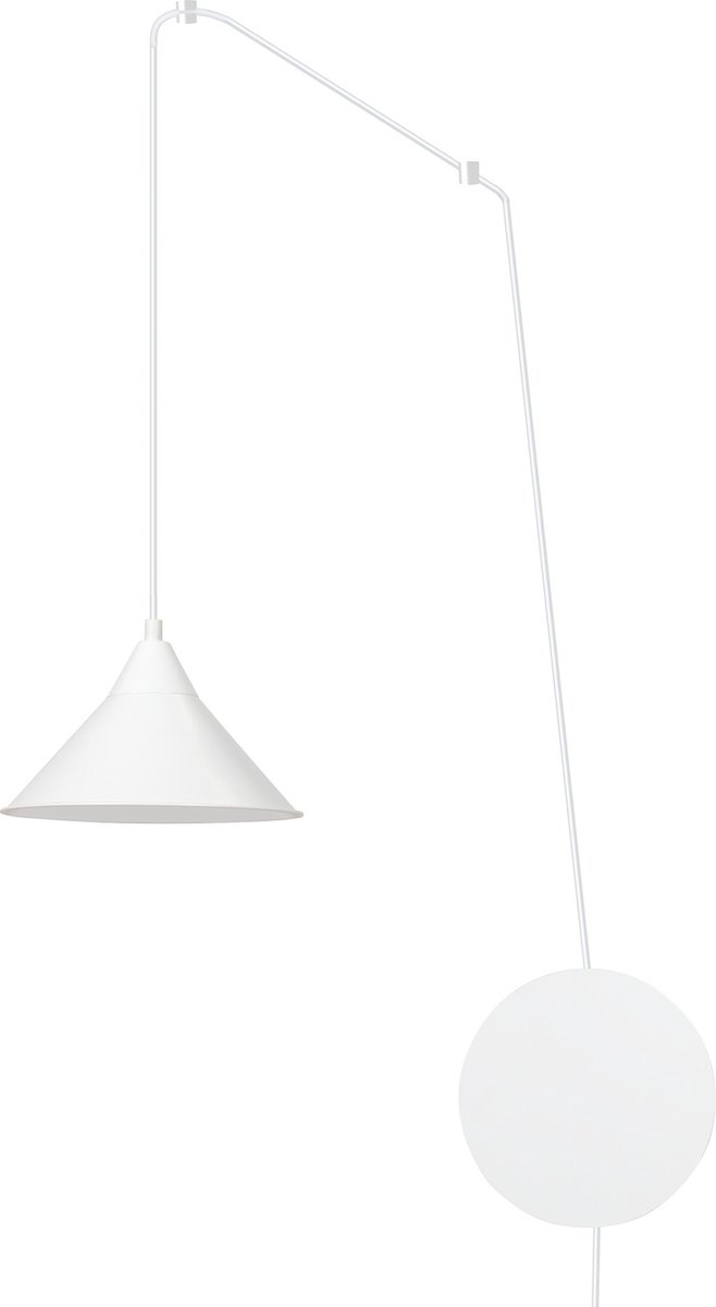 Emibig Joensuu 1L witte wandlamp pendellamp 1x E27 - Strakke verlichting voor elke ruimte