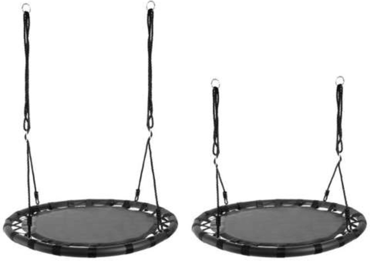 Kruzzel Ooievaarsnest schommel - 100 cm - zwart - max 150 kilo - kinderschommels — afbeelding 4