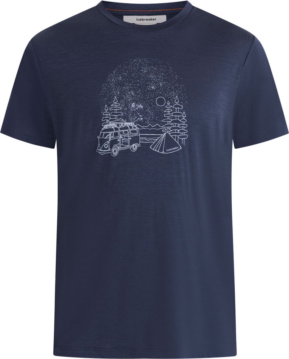 Icebreaker M Mer 150 Tech Lite III SS Tee Van Camp – Outdoor Kleding Fleeces en Truien T-Shirt Zilver