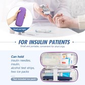 Medicine Cool Bag - Insuline Cooler Travel Case Diabetes Bags Cooler Case voor Diabetici Organiseer Benodigdheden Insuline Pen Case voor Insuline Naalden (Paars)