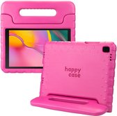HappyCase Kinder Tablethoes Geschikt voor Samsung Galaxy Tab A 10.1 (2019) | Kindvriendelijke Hoes | Beschemhoes | Kinderhoes | met Handvat en Standaard | Roze