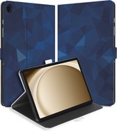 Uniek Geschikt voor Samsung Galaxy Tab A9 Plus Tablethoesje Polygon Blue Design | B2C Telecom