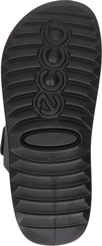Zwarte ECCO sandalen zool met ECCO logo en maat 41.