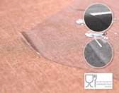 Transparante tafelfolie, hoogwaardig tafelkleed, onderhoudsvriendelijk en afwasbaar - geteste tafelbeschermingsfolie - Protection Table Cloth - grootte naar keuze, hoekig 140 x 100 cm