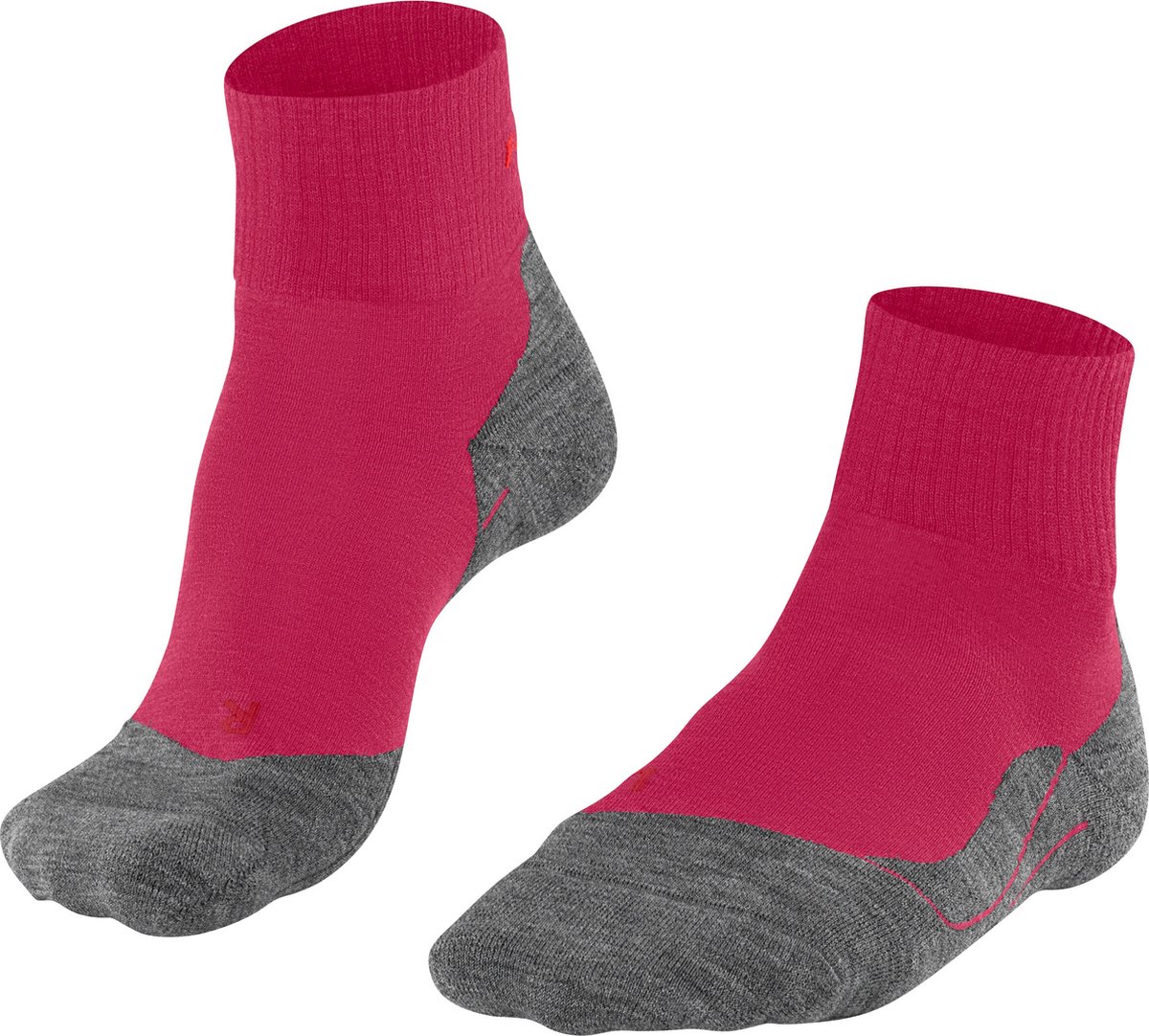 FALKE TK5 Short anti-blaar dun wol functioneel materiaal wandelsokken dames Rood