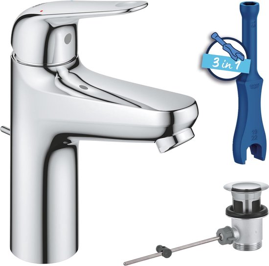 Grohe Lineare New 1-gats wastafelmengkraan Chroom S-size
