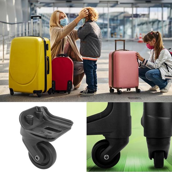 4 pièces roulettes de valise, roues de secours, roulettes de valise, 40 x 18 mm