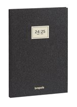 Agenda Brepols 2024-2025 - 16 M - Notes hebdomadaires ESSENZ - Semaine & notes - Anthracite - 14,8 x 21 cm