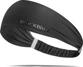 ROCKBROS Zweetbanden Sporthoofdbanden Unisex Zweetabsorberende Haarbanden voor Hardlopen, Voetbal, Basketbal en Tennis Zwart
