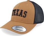 Hatstore- Texas 3d Retro 2 Tone Caramel/Black Trucker - Iconic Cap