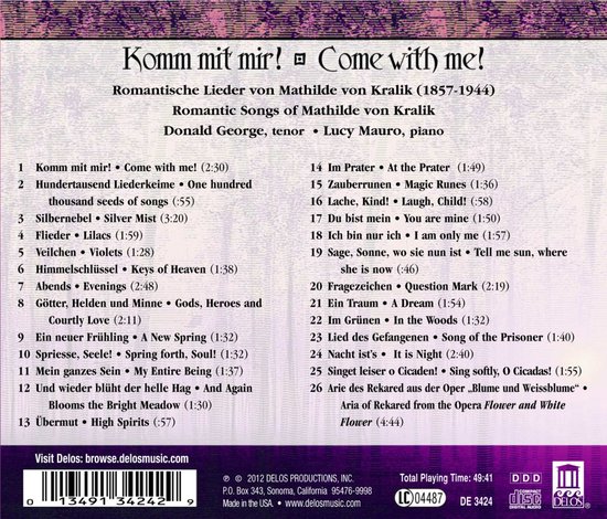 Donald George & Lucy Mauro - Komm Mit Mir! Come With Me! (CD), Donald