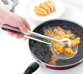 Repus - RVS Zeef Filter Lepel - Keuken Tang - Olie - Handig voor gebakken voedsel - Koken - RVS