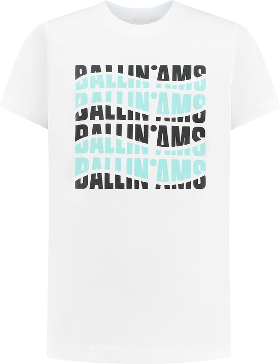 Ballin Amsterdam - Jongens Slim fit T-shirts Crewneck SS - White - Maat 16