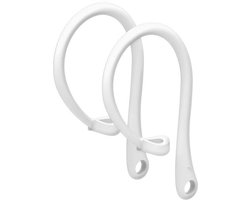Somstyle 2x Haakjes Geschikt Voor Apple Airpods 1 / 2 / 3 / Pro 1 & 2 - Anti Lost - Oorhaken - Wit