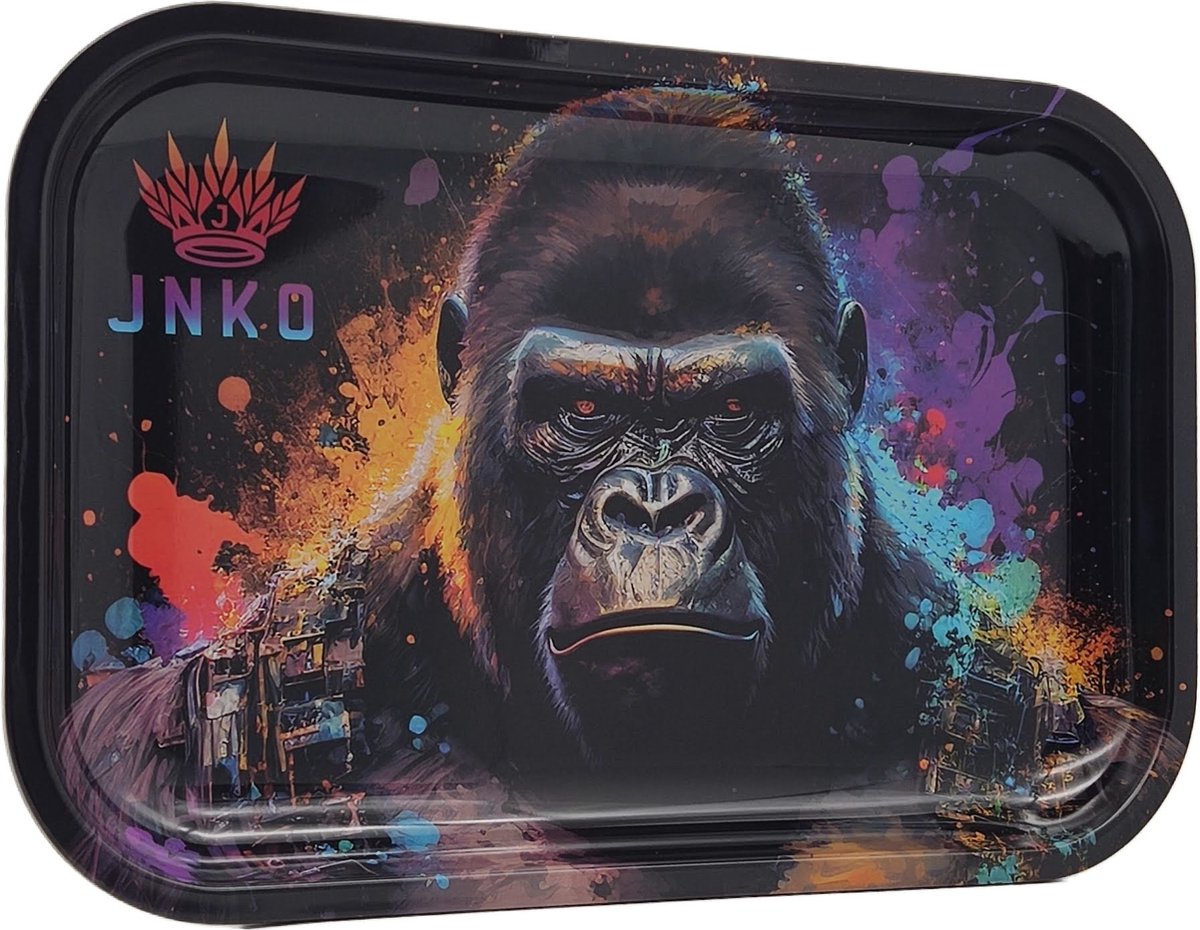 Metalen Luxe Dienblad | 29x19cm | Wilde Dieren Serie | Gorilla | Decoratief Dienblad | JNKO