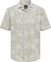 ONLY & SONS ONSCAIDEN LIFE SS RESORT AOP LINEN NOOS Heren Overhemd - Maat M