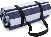 Pazzo Goods - Picknickkleed Giardino - Blauw - Wit - Gestreept - 200x200 cm - Buitenkleed - Gemakkelijk te dragen - vaderdag