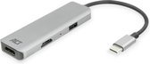 ACT USB-C 4K multiport adapter voor 2 HDMI schermen, USB-A datapoort AC7013
