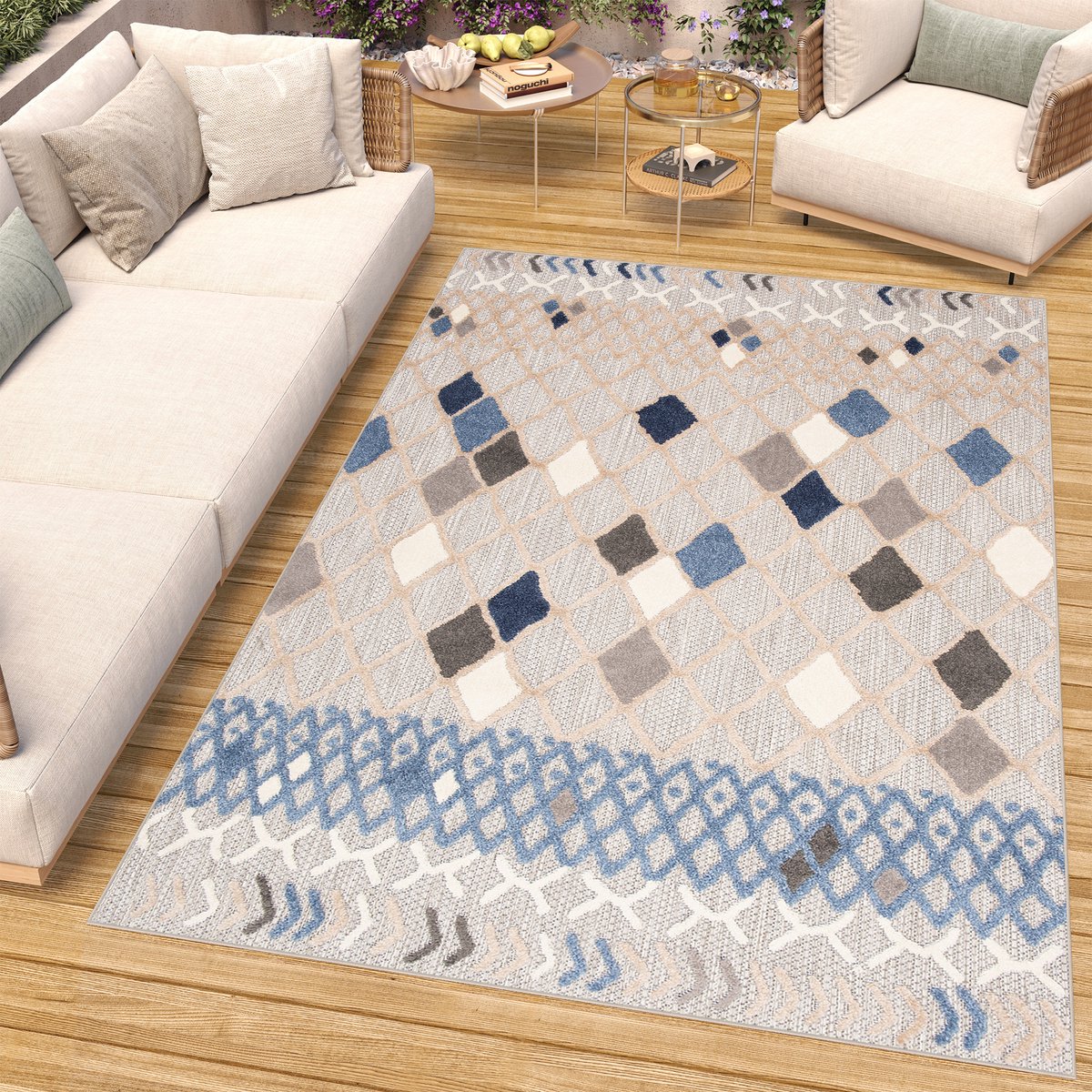 Tapiso Patio Indoor Tapijt Buitenkleed Vloerkleed Tuintapijt Outdoor Buiten Maat- 200x300
