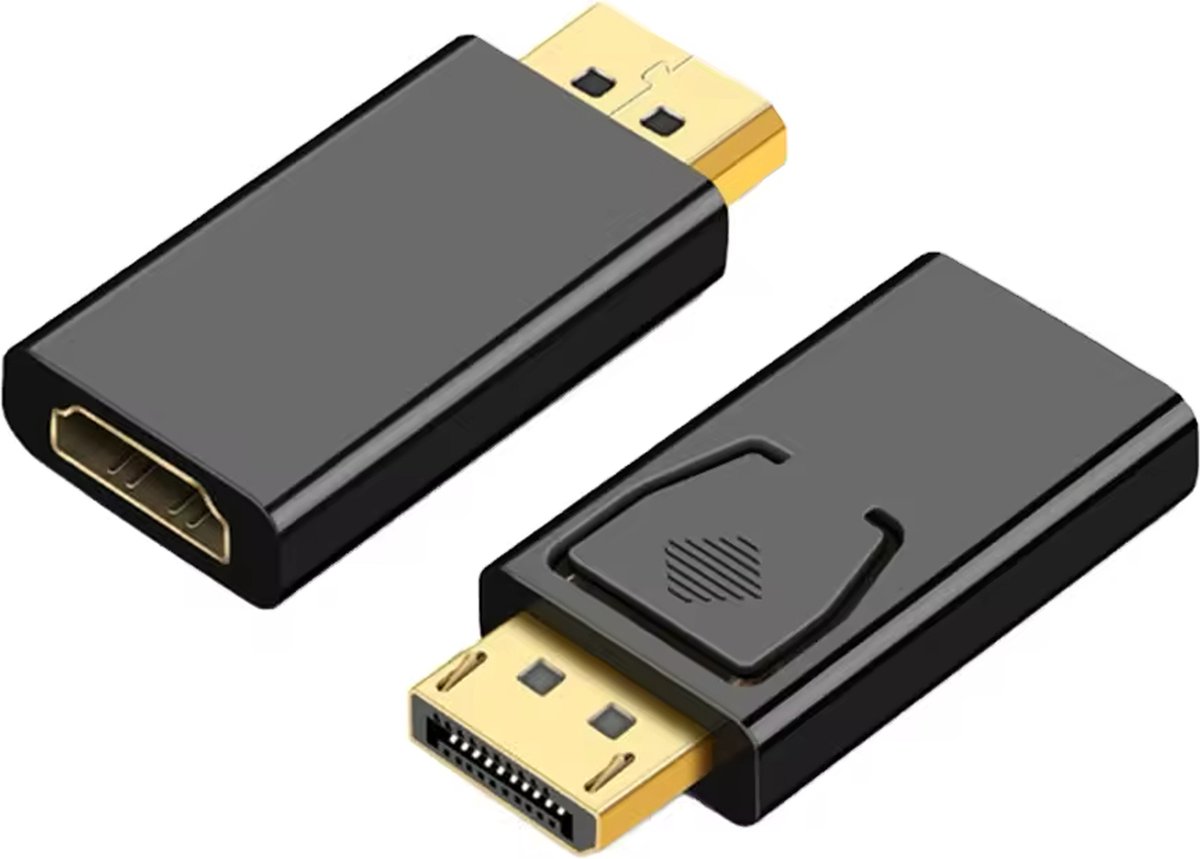 Qost - DisplayPort naar HDMI adapter - Zwart - 4K 1080P - Display Port Dp Male Naar Hdmi Female Adapter - dp Naar Hdmi Converter - Qost®