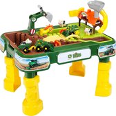 John Deere-boerderijzandspeeltafel met boerderijdieren en voertuigen I Water- en zandbak voor kinderen van 3 jaar en ouder