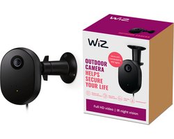 WiZ Slimme Buitencamera - Home Monitoring - Live video stream - Tweerichtingsaudio - Directe meldingen - Beweging- en geluidsdetectie - Koppel met je slimme WiZ verlichting - Nachtzicht