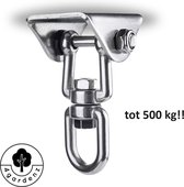 Bol.com 4gardenz® RVS Roterend Hangstoel/Bokszak Plafond Bevestiging Ophanghaak - Plafondbeugel - RVS – 500kg tilgewicht aanbieding