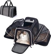 Katten Vervoersbox - 4-IN-1 - Reistas - Transportbox - Reismand - Kattenvervoersbox - Transporttas - Reistas - Draagtas - Kattendraagtas - Zwart