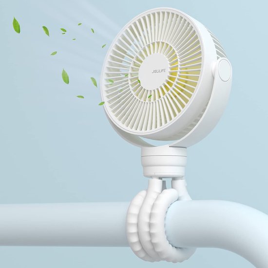 ITSHINY Kinderwagenventilator, 2025 verbeterde kinderwagenventilator, clip-on oplaadbaar, 4000 mAh draagbare bureauventilator, babykoeling met flexibel statief, 3 snelheden voor wieg, loopband