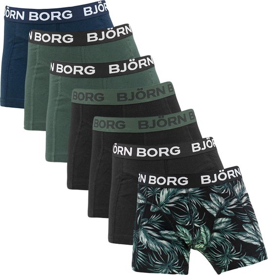 Björn Borg jongens cotton stretch 7P boxers basic leaf multi - 158/164