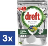 Dreft Platinum Tablettes Tout-en-Un pour Lave-Vaisselle Citroen - 3 x 59 tablettes