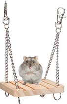 Hamster swing houten speelgoed huisdier hangbed hamsterkooi accessoire voor hamster gerbil cavia chinchilla