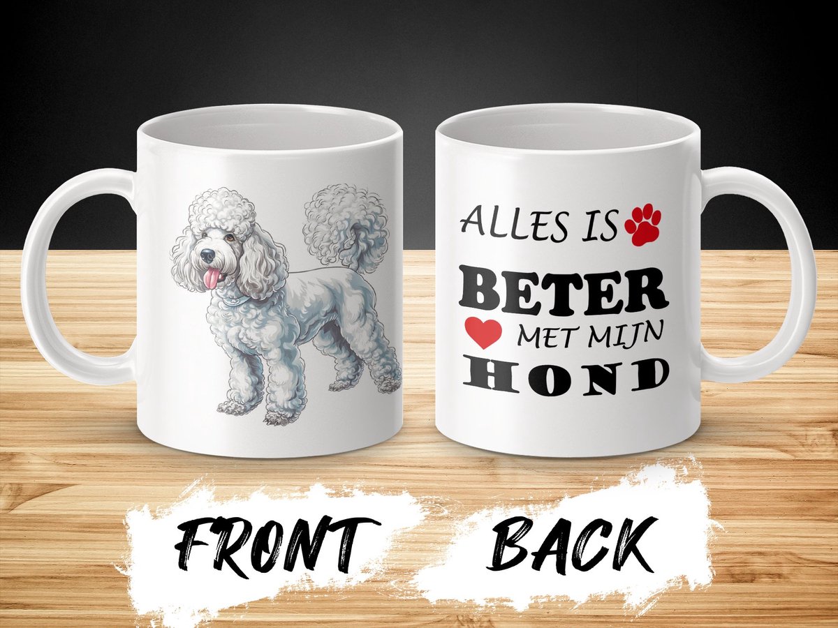 Mok Poodle Alles is beter met mijn hond - dog - doglover