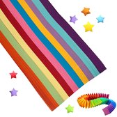 Papierstroken in 10 kleuren - 1030 stuks - 1CM x 24CM - Vlechtstroken - Origami Papier voor sterren - Lucky Stars vouwen