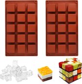 30 kubusvormige kubusvorm, bonbonvorm, siliconen, bakvormen, siliconen vormen, chocolade, chocoladevorm, siliconen bakvormen, vierkant, cake, snoep, bonbons zelf maken
