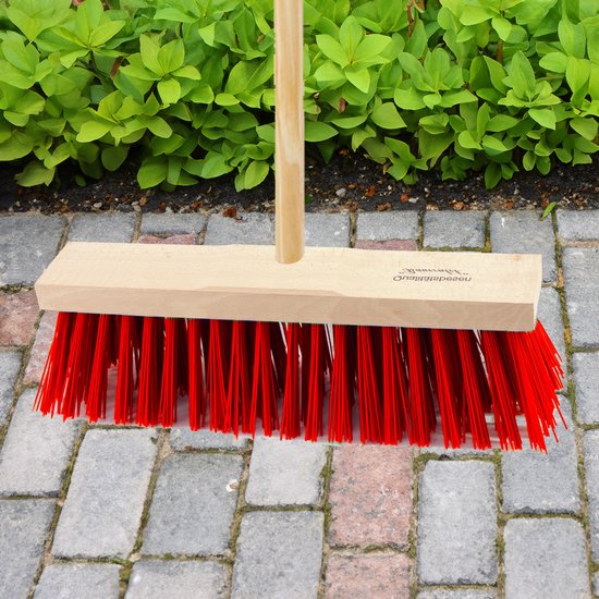 Sorex Bezem buiten - 40 cm - rood - steel 120 cm - harde bezem - straatbezem van Sorex — afbeelding 4