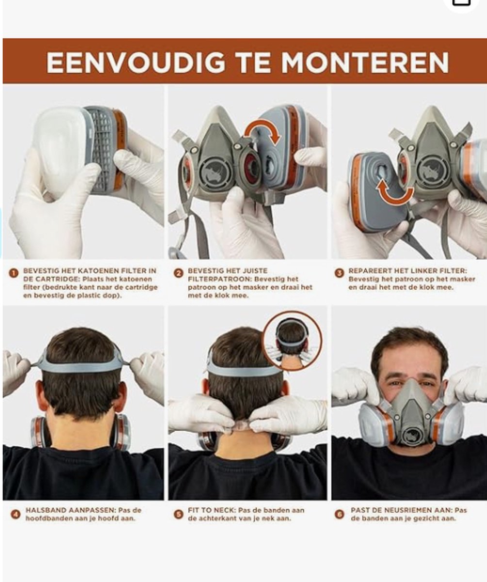 Lot De 2 Cartouches Charbon Actif Rhino D-A/E-1 Vapeurs