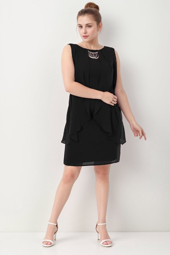 Chi Chi London Mini jurk met V-hals en asymmetrische zoom • Roze • de