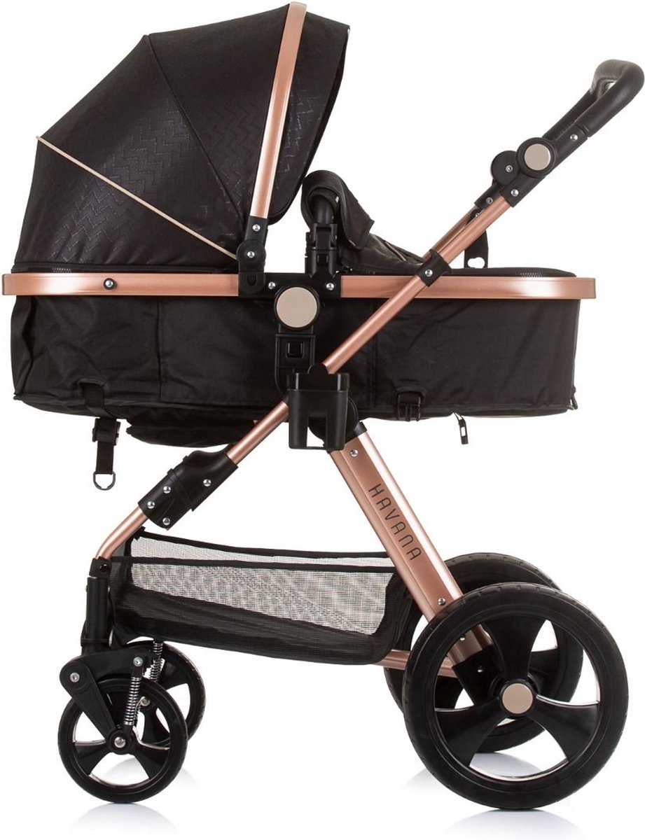 Chipolino Havana Kinderwagen - 2-in-1 - Obsidian/Gold - afbeelding 2