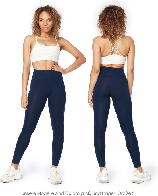 Bellivalini BLV-BLV50-289-LE Dames Leggings - Sport - Vrijetijdsbroek - Lang - Viscose - Sporbroek - Yogabroek - Marineblauw - L