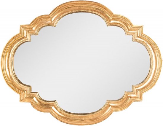 Spiegel 65x50 cm Goudkleurig Kunststof Grote Spiegel Wand Spiegel Muur Spiegel