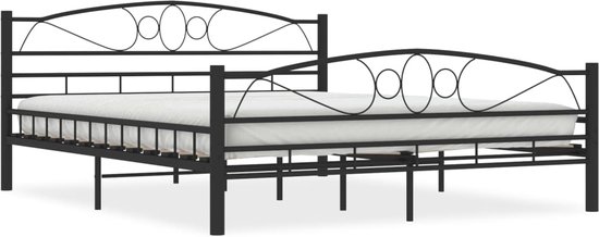 vidaXL-Bedframe-staal-zwart-160x200-cm