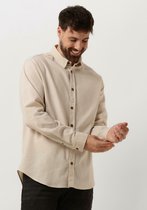 Anerkjendt Akleif L/s Cot/linen Shirt - met lange mouwen - Heren Zand - Maat M